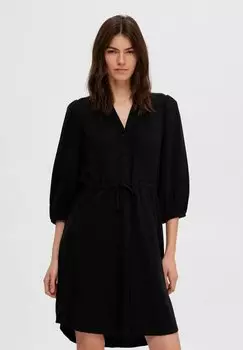 Платье-рубашка Selected, черный