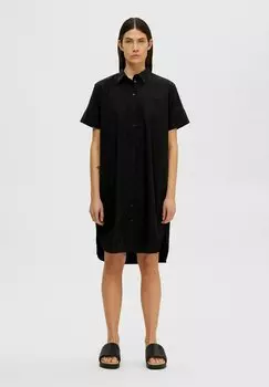 Платье-рубашка Selected, черный