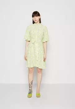 Платье-рубашка Selected, зеленый