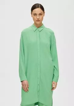 Платье-рубашка Selected, зеленый