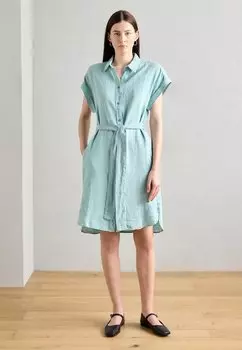 Платье-рубашка SHIRT DRESS SHORT LENGTH COLLAR BELT AT WAIST Marc O'Polo, цвет Pure Teal