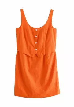 Платье-рубашка SLEEVELESS Next, оранжевый