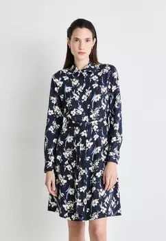 Платье-рубашка SLIM DRESS GANT, темно-синий