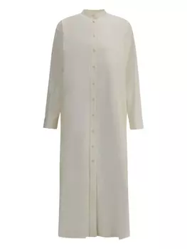 Платье-рубашка со сборками Jil Sander, нейтральный