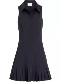 Платье-рубашка со складками Cinq A Sept, синий