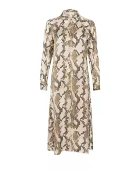Платье Рубашка со змеиным узором из французского дуба Part Two, коричневый