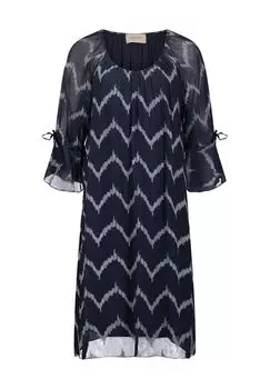 Платье-рубашка, содержание шелка, рукава 3/4, для женщин CARTOON, цвет Blue Dark