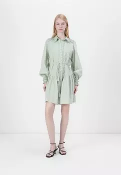 Платье-рубашка SOMELLI SHIRT DRESS YAS, светло-зеленый