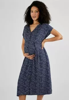 Платье-рубашка SPOT MATERNITY MIDI REGULAR FIT JoJo Maman Bb, синий