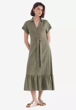 Платье-рубашка Springfield, оливковый