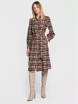 Платье-рубашка стандартного кроя B.Young, коричневый