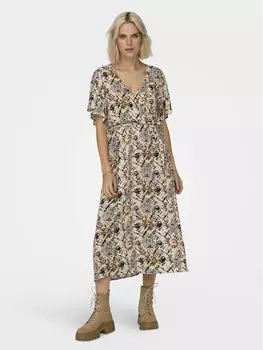 Платье-рубашка стандартного кроя Jdy, бежевый