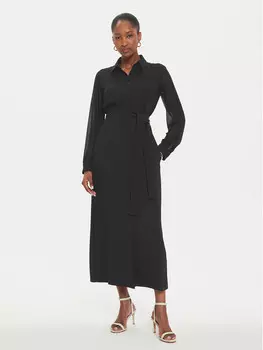 Платье-Рубашка стандартного кроя Marella, черный