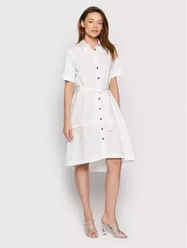 Платье-рубашка стандартного кроя Peserico, белый