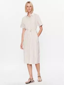 Платье-рубашка стандартного кроя Peserico, бежевый