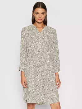 Платье-рубашка стандартного кроя Selected Femme, бежевый