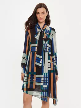 Платье-Рубашка стандартного кроя Sisley, мультиколор