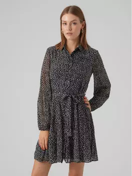 Платье-рубашка стандартного кроя Vero Moda, черный