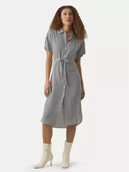 Платье-Рубашка стандартного кроя Vero Moda, серый