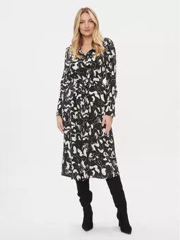 Платье-рубашка стандартного кроя Vila, черный