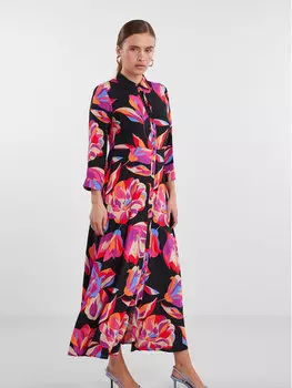 Платье-рубашка стандартного кроя Yas, мультиколор