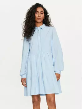 Платье-Рубашка стандартного кроя Yas, синий