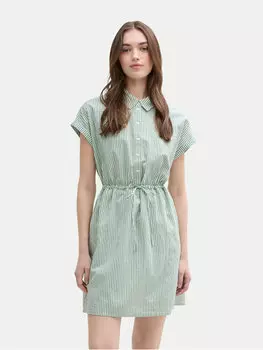 Платье-Рубашка стандартный крой 1045766 Tom Tailor Denim, зеленый