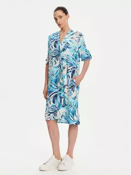 Платье-Рубашка стандартный крой 13002008 Olsen, синий