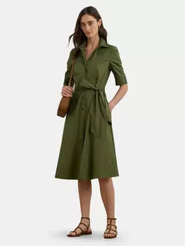 Платье-Рубашка стандартный крой 200748950014 Lauren Ralph Lauren, зеленый