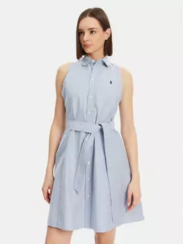 Платье-Рубашка стандартный крой 211906437006 Polo Ralph Lauren, синий