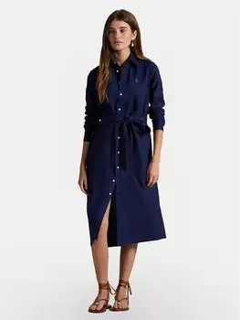 Платье-Рубашка стандартный крой 211943992005 Polo Ralph Lauren, синий