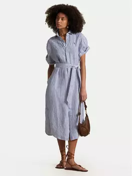 Платье-Рубашка стандартный крой 211965843002 Polo Ralph Lauren, синий