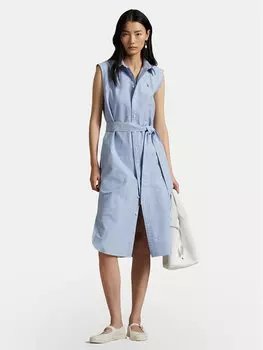 Платье-Рубашка стандартный крой 211965853002 Polo Ralph Lauren, голубой