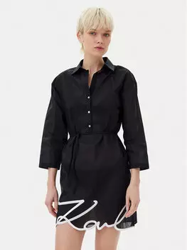 Платье-Рубашка стандартный крой A1W46006 Karl Lagerfeld, черный