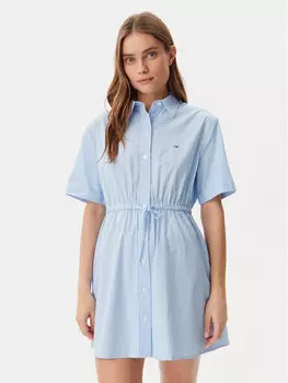 Платье-Рубашка стандартный крой DW0DW20617 Tommy Jeans, голубой