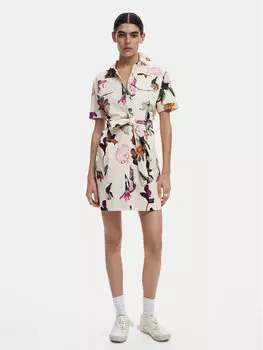 Платье-Рубашка стандартный крой Monicawhite 25SWVW13 Desigual, экрю