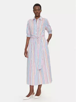 Платье-Рубашка стандартный крой Piastrella 542094 Luisa Spagnoli, мультиколор