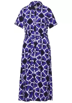 Платье рубашка STREET ONE Shirt Dress, цвет purple/dark purple