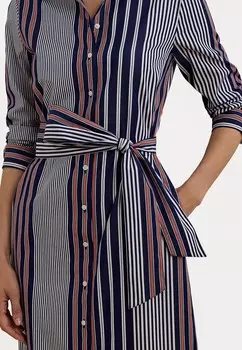 Платье-рубашка STRIPED COTTON BROADCLOTH SHIRTDRESS Lauren Ralph Lauren, синий