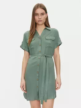 Платье-Рубашка свободного кроя Bumpy 10325828 Vero Moda, зеленый