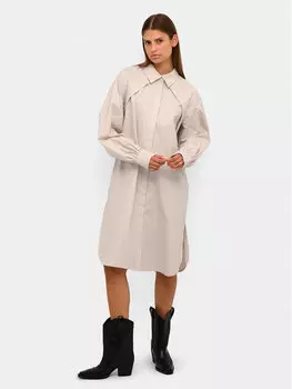 Платье-рубашка свободного кроя Karen By Simonsen, бежевый
