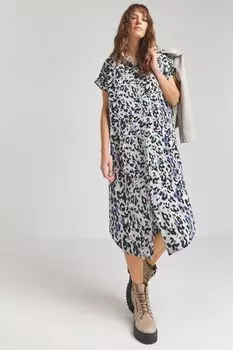 Платье-Рубашка свободного кроя с принтом Simply Be, зеленый