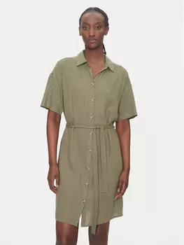 Платье-Рубашка свободного кроя Thea 10333791 Vero Moda, зеленый