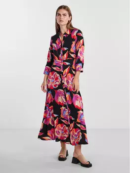 Платье-рубашка свободного кроя Yas, мультиколор