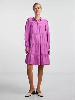 Платье-рубашка свободного кроя Yas, розовый