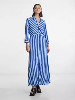 Платье-рубашка свободного кроя Yas, синий