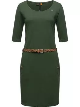 Платье-Рубашка тання однотонное Ragwear, зеленый