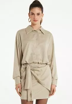 Платье-рубашка Tezenis, зеленый