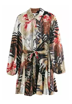 Платье-рубашка TIE BELT REGULAR FIT Next, черный