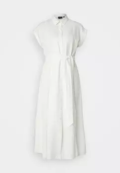 Платье-рубашка Tie Waist Midi Shirtdress GAP, новое кремово-белое